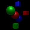 Ray traced spheres and cubes