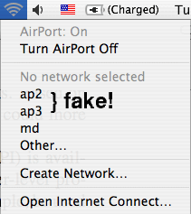 A Mac's view of fake access points